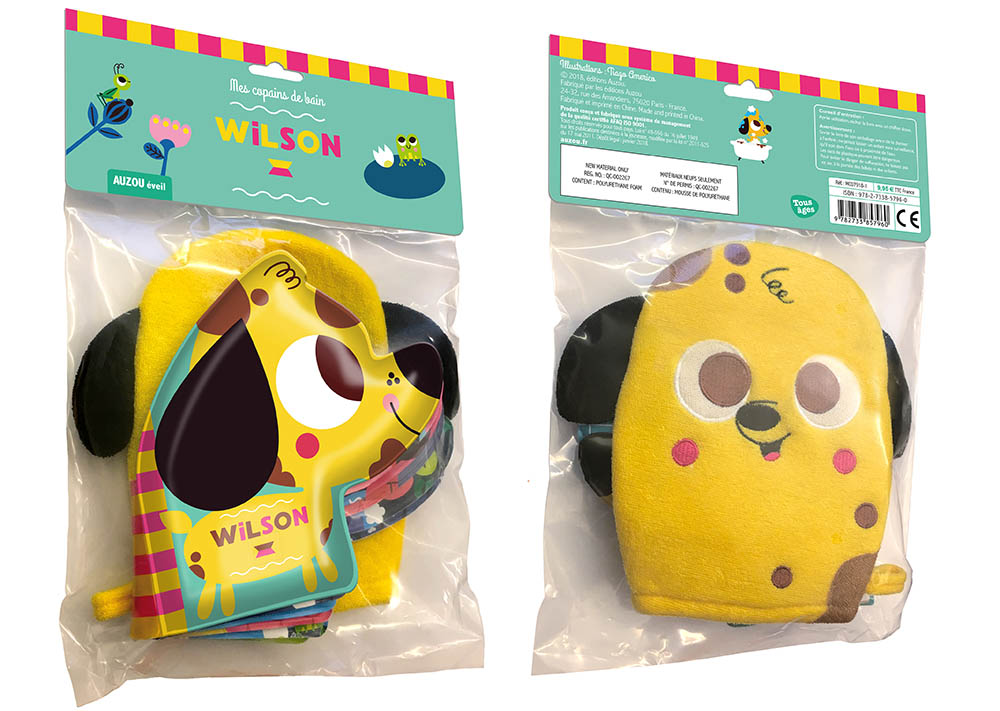WILSON (MES AMIS DU BAIN) AVEC GANT DE BAIN