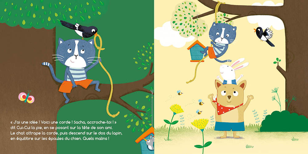 Sacha Joue À Chat Perché