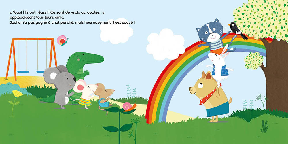 Sacha Joue À Chat Perché