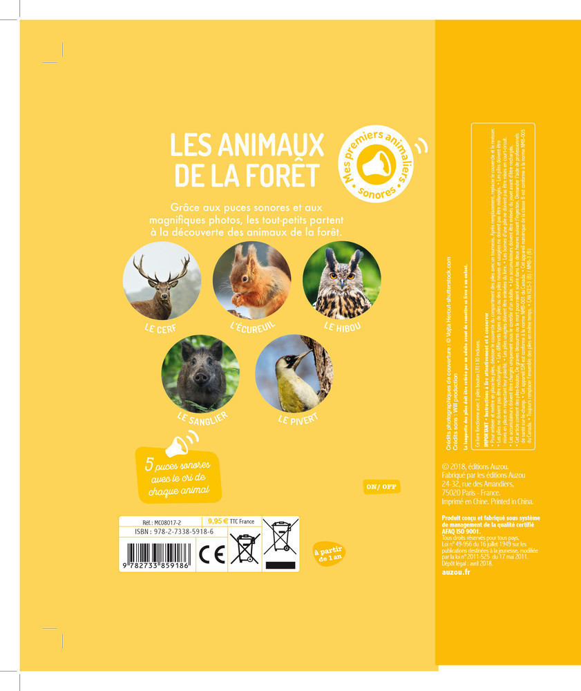 Mes Premiers Sonores - Les Animaux De La Forêt