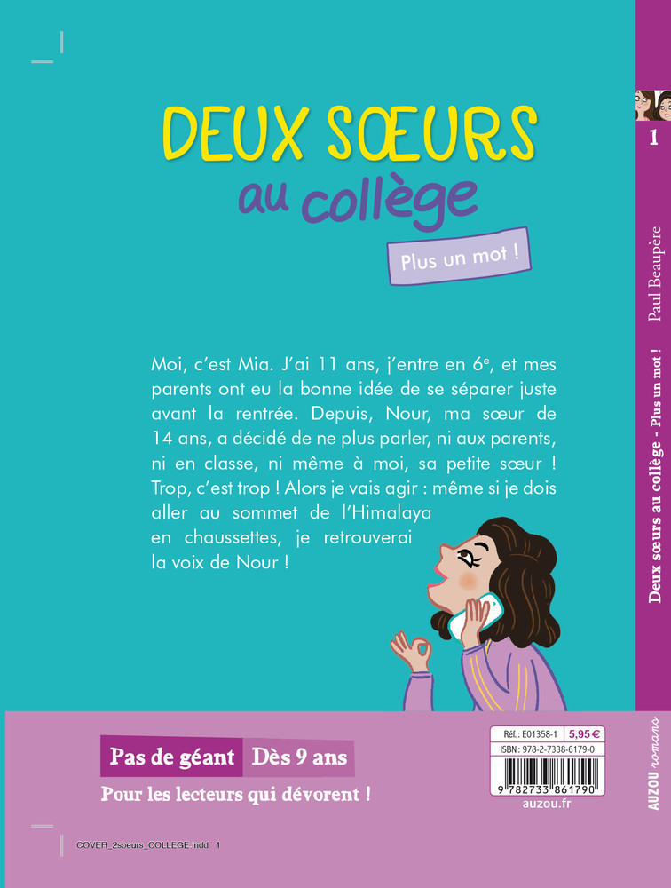 DEUX SOEURS AU COLLEGE T1 (PLUS UN MOT !)