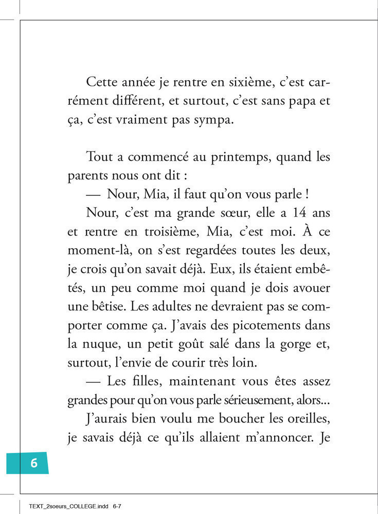DEUX SOEURS AU COLLEGE T1 (PLUS UN MOT !)