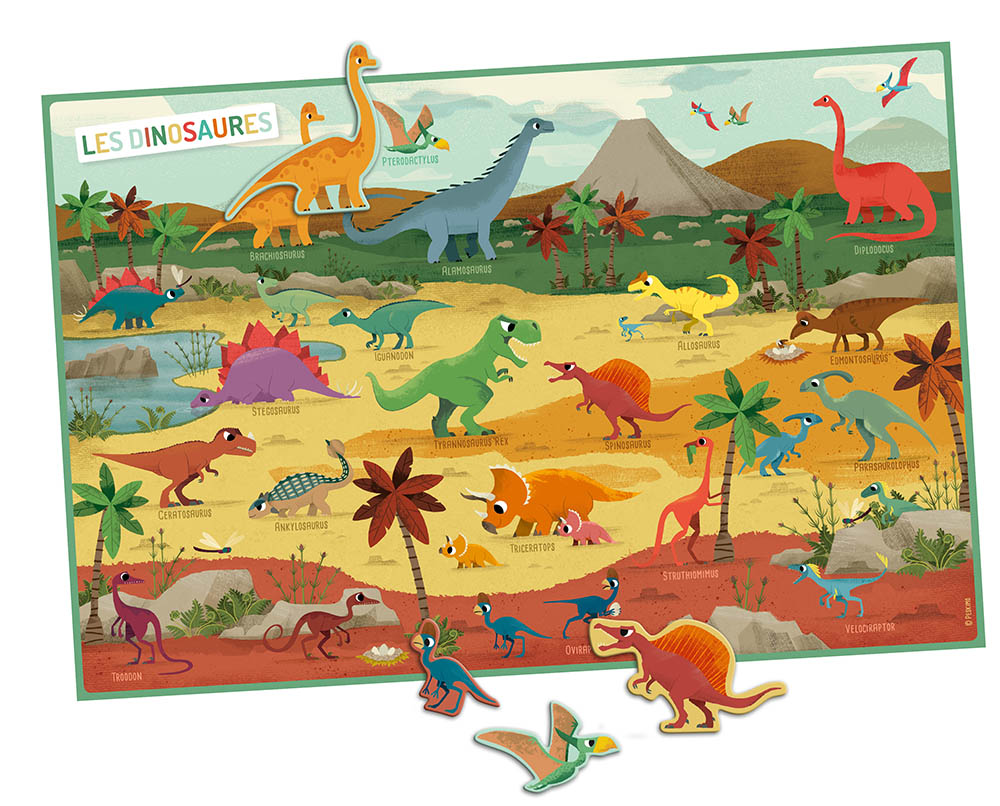 Ma Première Pochette D'aimants - Dinosaures