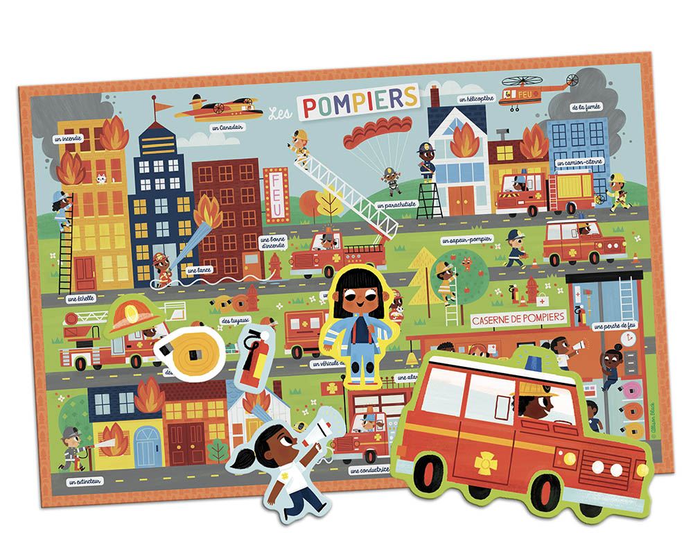 Ma Première Pochette D'aimants - Pompiers