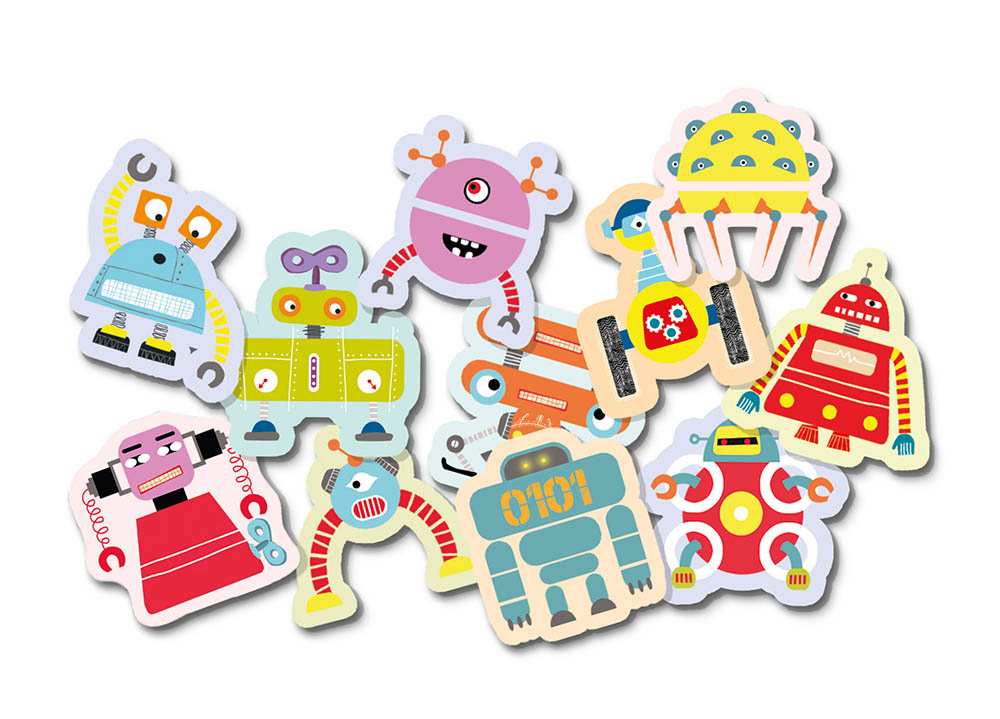 MA POCHETTE DE 100 GOMMETTES - LES ROBOTS MA POCHETTE DE 100 GOMMETTES - LES ROBOTS