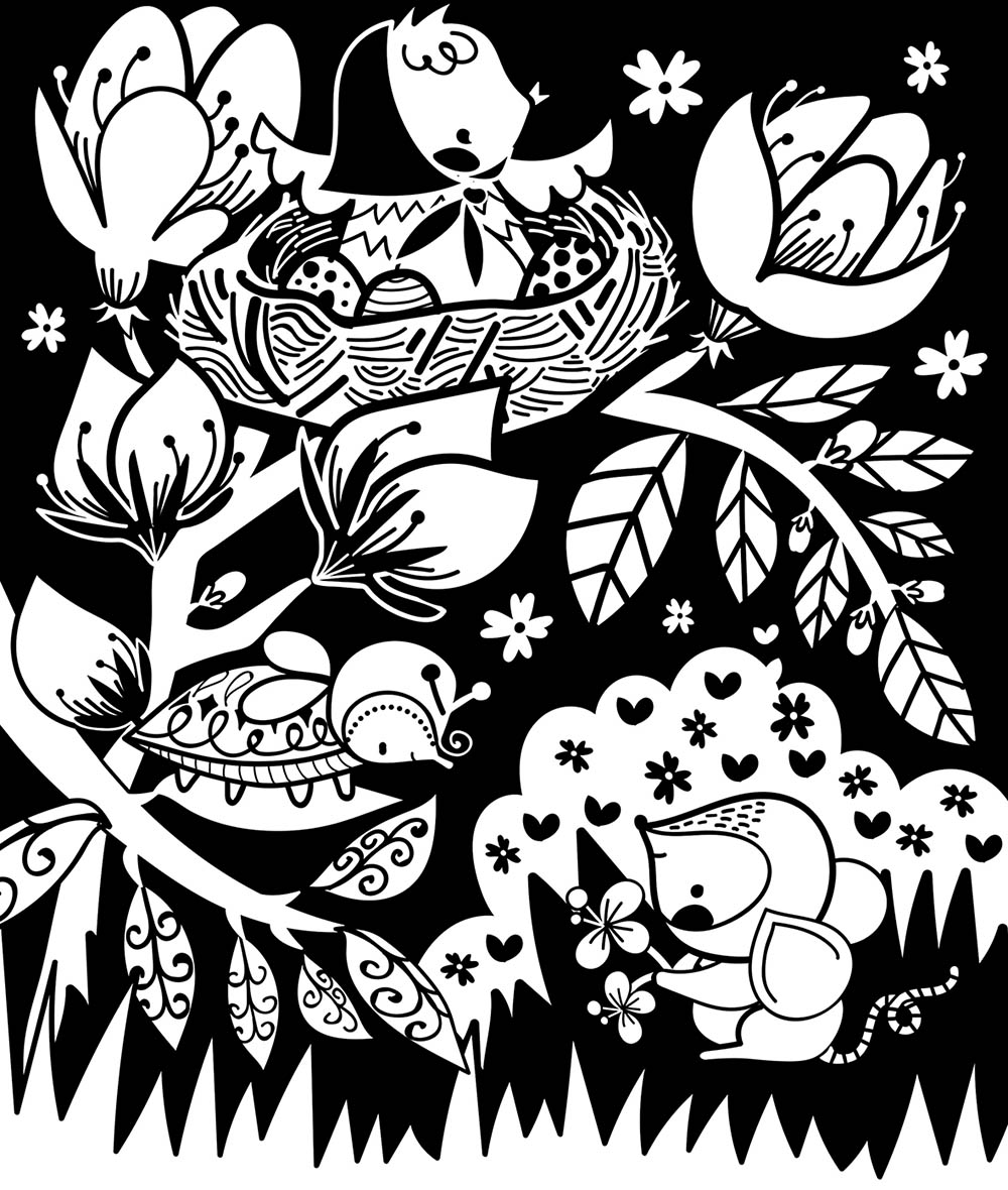 Ma Première Pochette D'artiste - Mes Coloriages Velours Printemps
