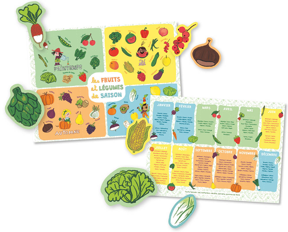 Ma Première Pochette D'aimants - Fruits Et Légumes De Saison