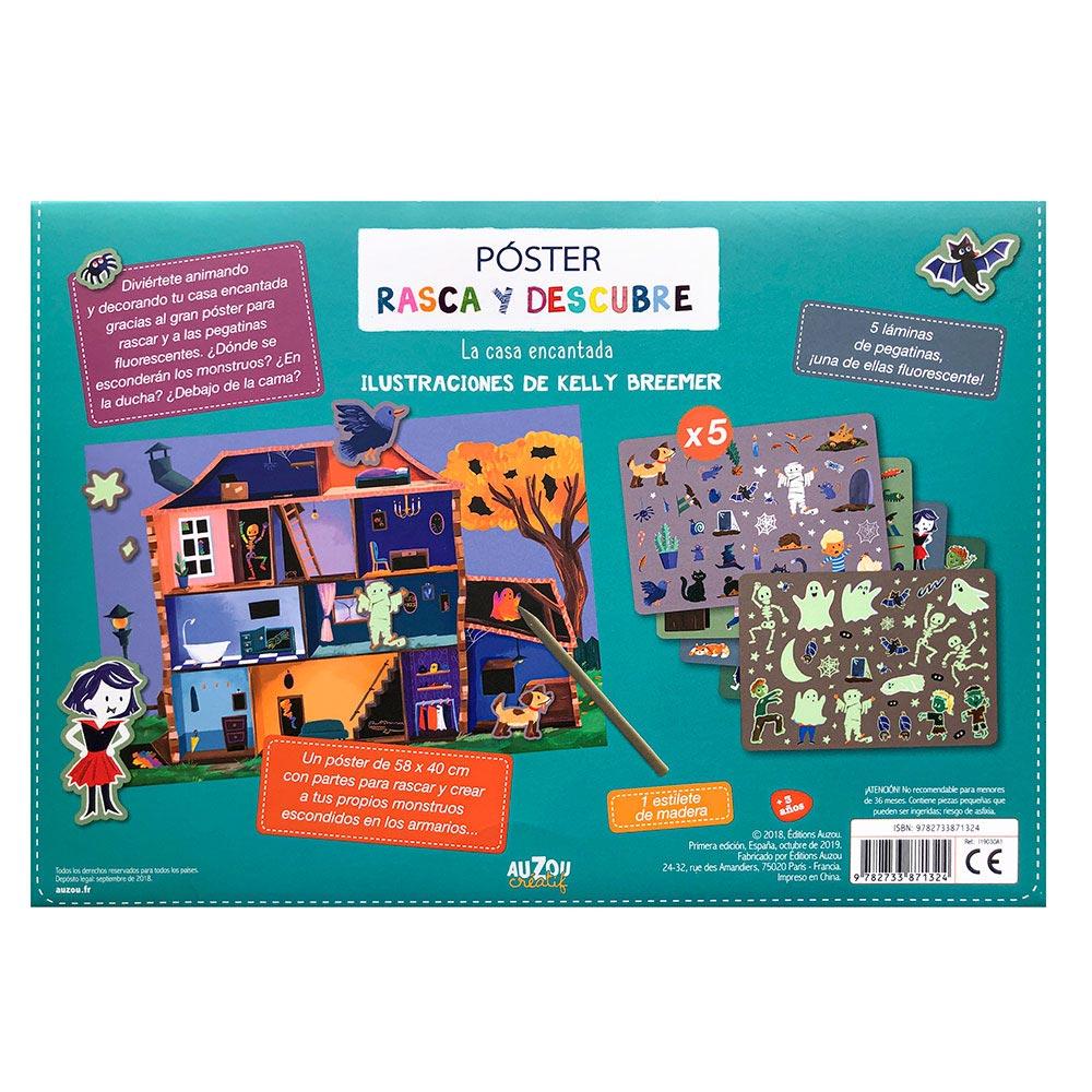 Póster Rasca Y Descubre La Casa Encantada