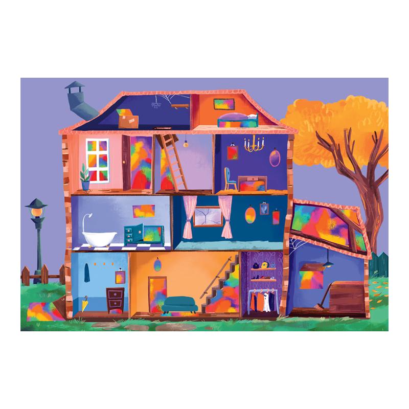 Póster Rasca Y Descubre La Casa Encantada