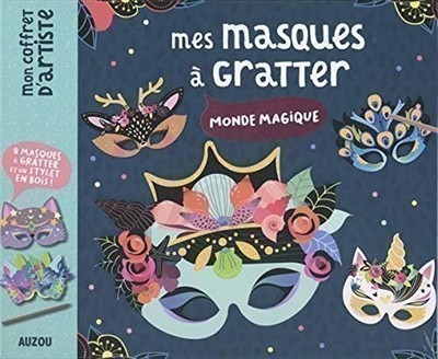 Mon Coffret D'artiste - Mes Masques À Gratter - Monde Magique