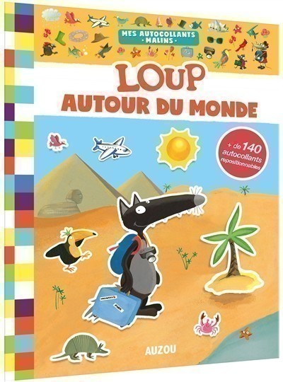 Mes Autocollants Malins - Loup Autour Du Monde