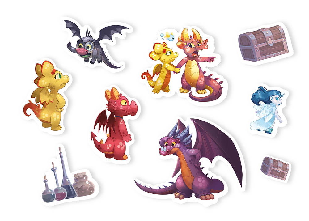 Mes Autocollants Dragons Azuro