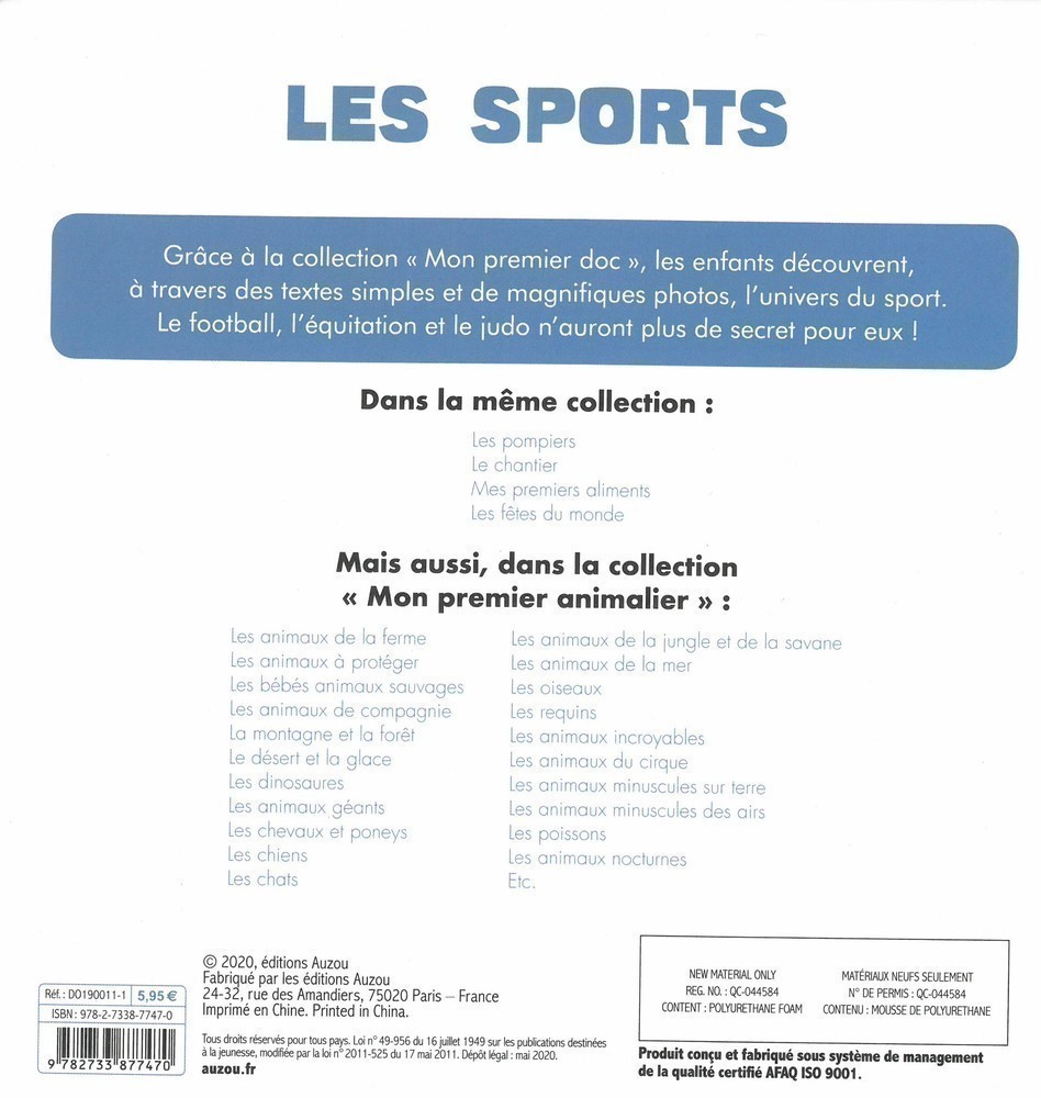 Mon Premier Doc Photo - Les Sports