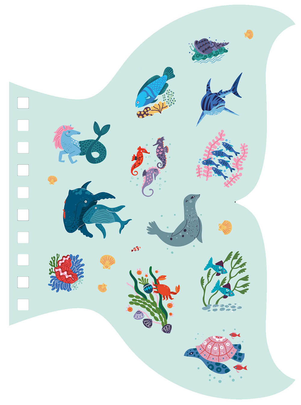 Mon P'tit Carnet D'autocollants - Océan