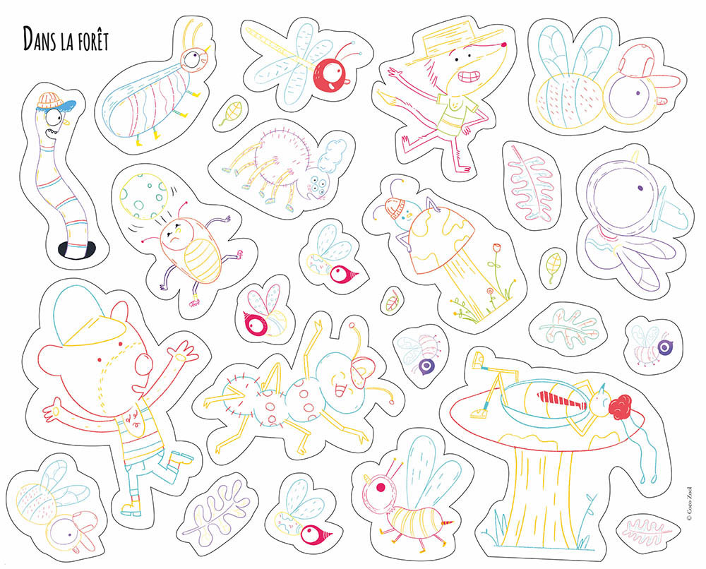 Mes Autocollants À Colorier - Drôles D'animaux