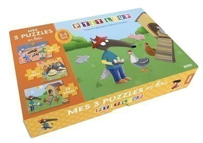 Mes 3 Puzzles En Bois P'tit Loup