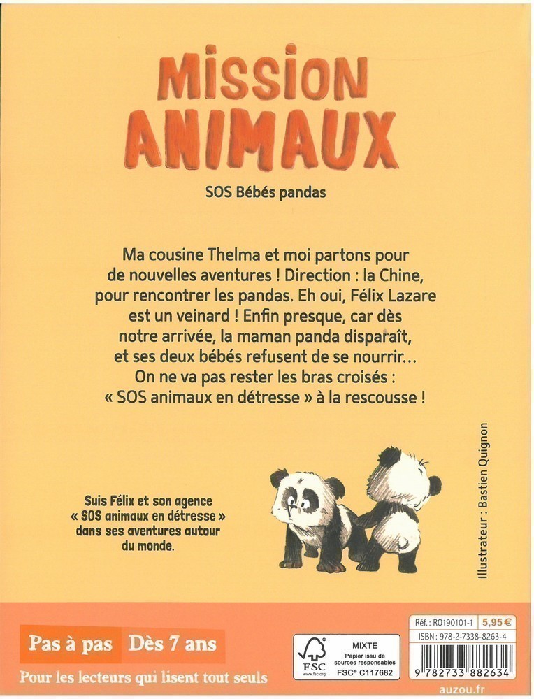 Mission Animaux Tome 3 - Sos Bébés Pandas