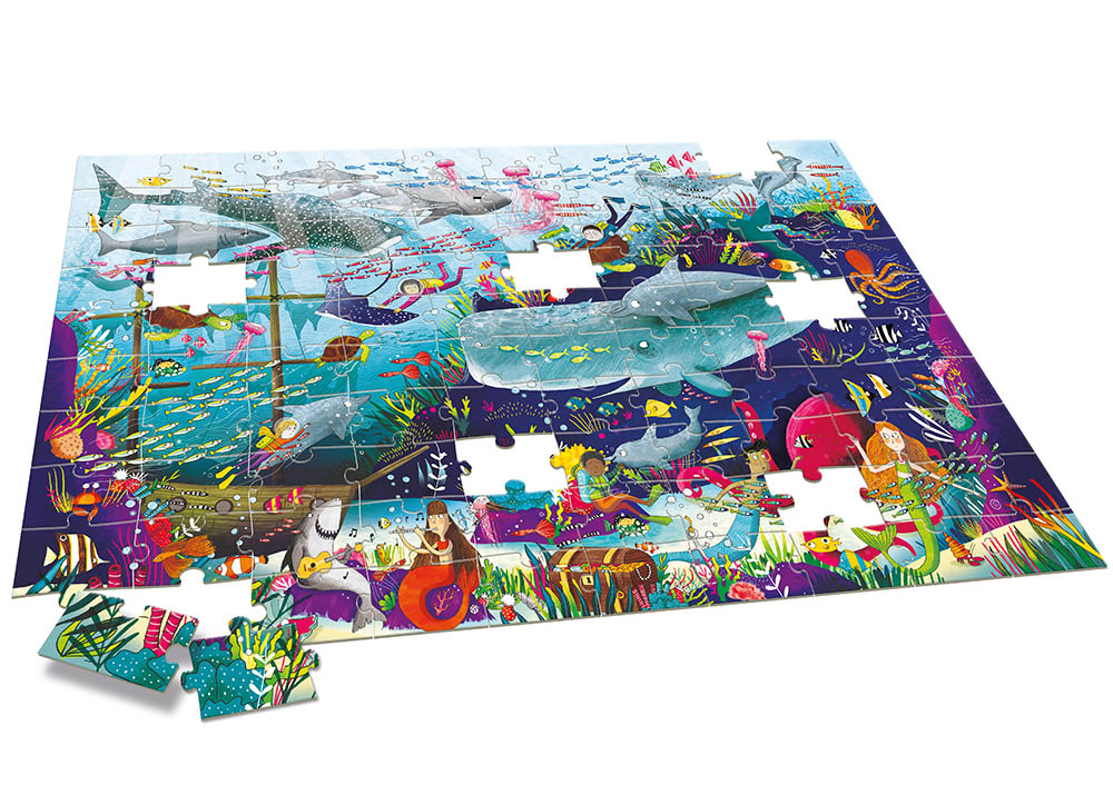 Mon Puzzle Du Monde Sous-Marin (100 Pièces)