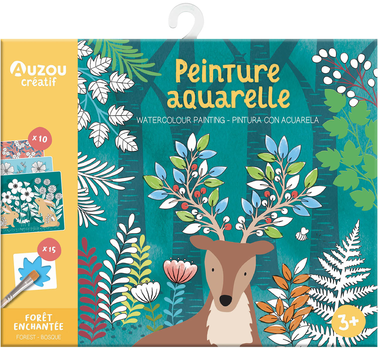 Peinture aquarelle - forêt enchantée