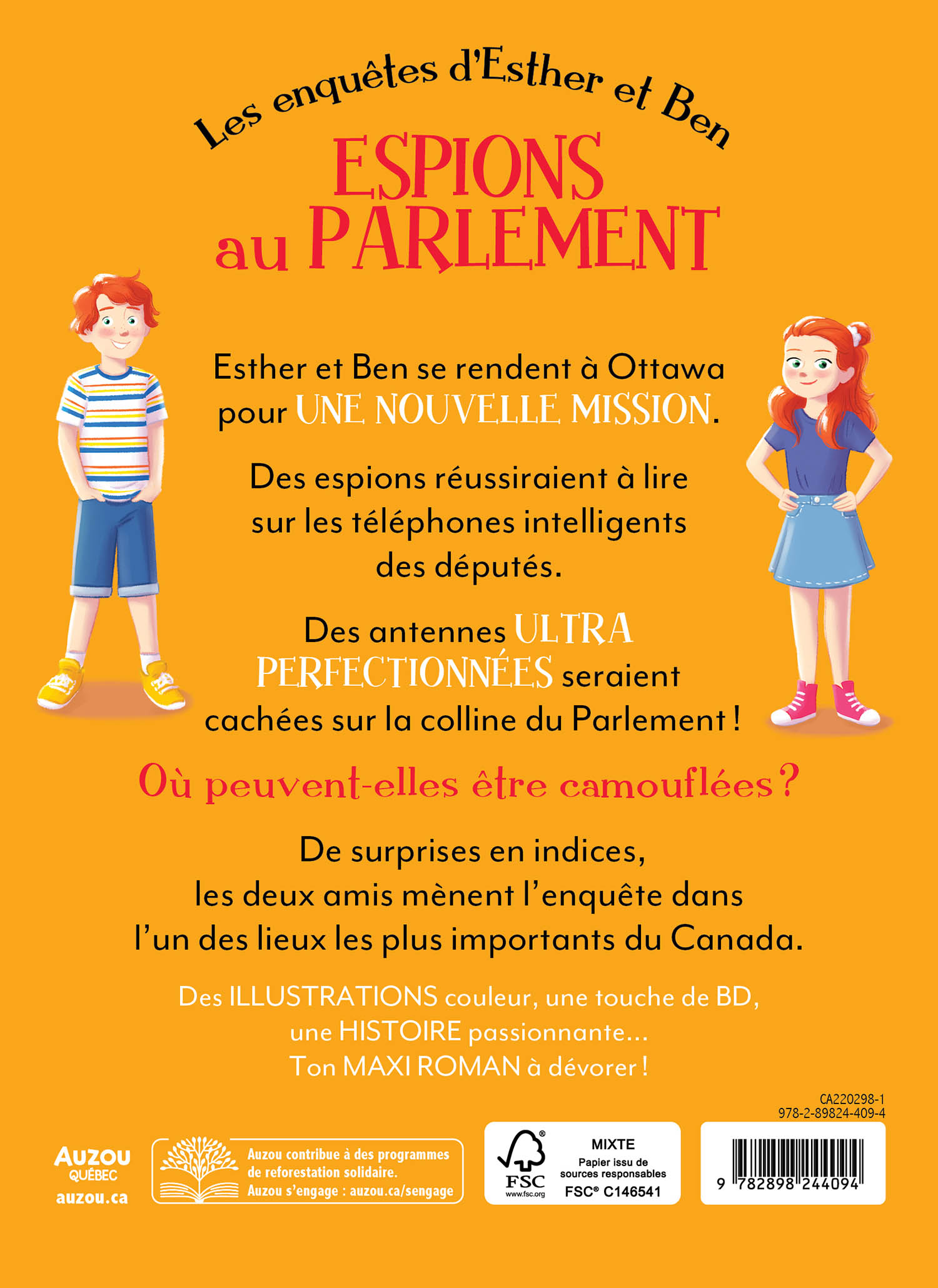 Les Enquêtes D'esther Et Ben 6 : Espions Au Parlement