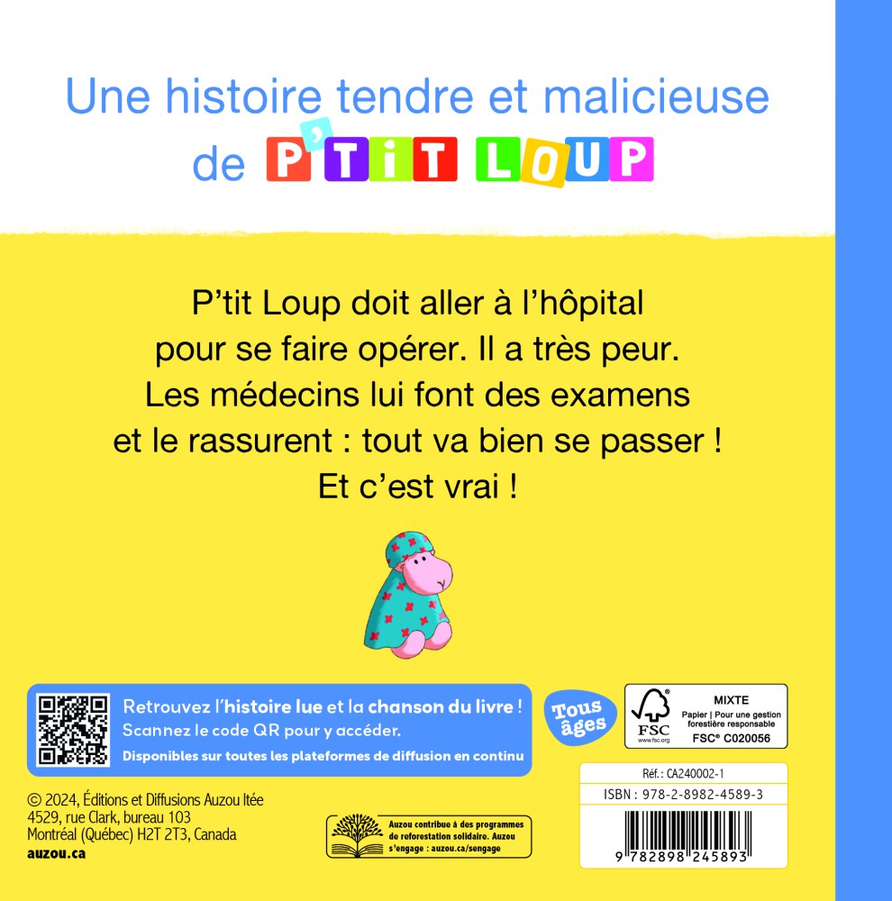 P'tit Loup Va À L'hôpital - Qc