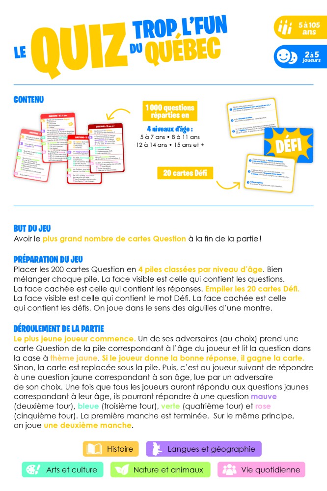 Le Quiz Trop L'fun  Du Québec