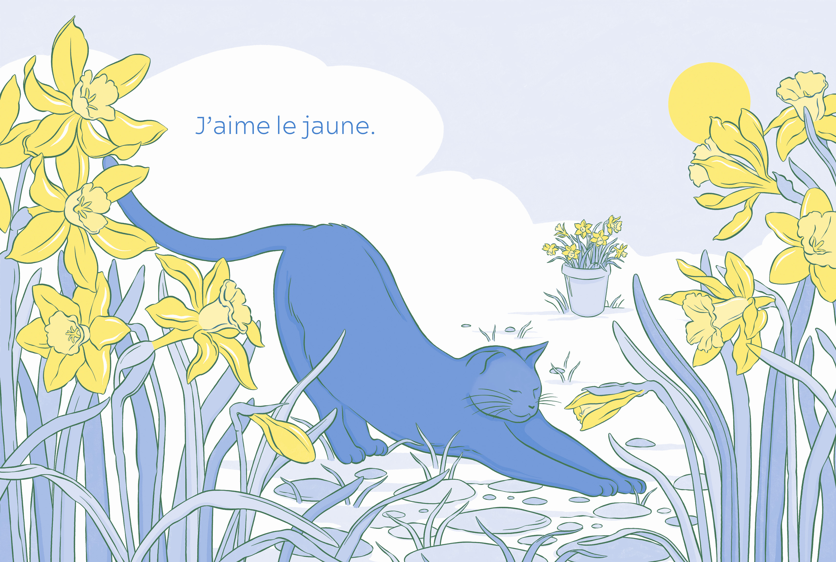 LE CHAT QUI AIMAIT LE JAUNE