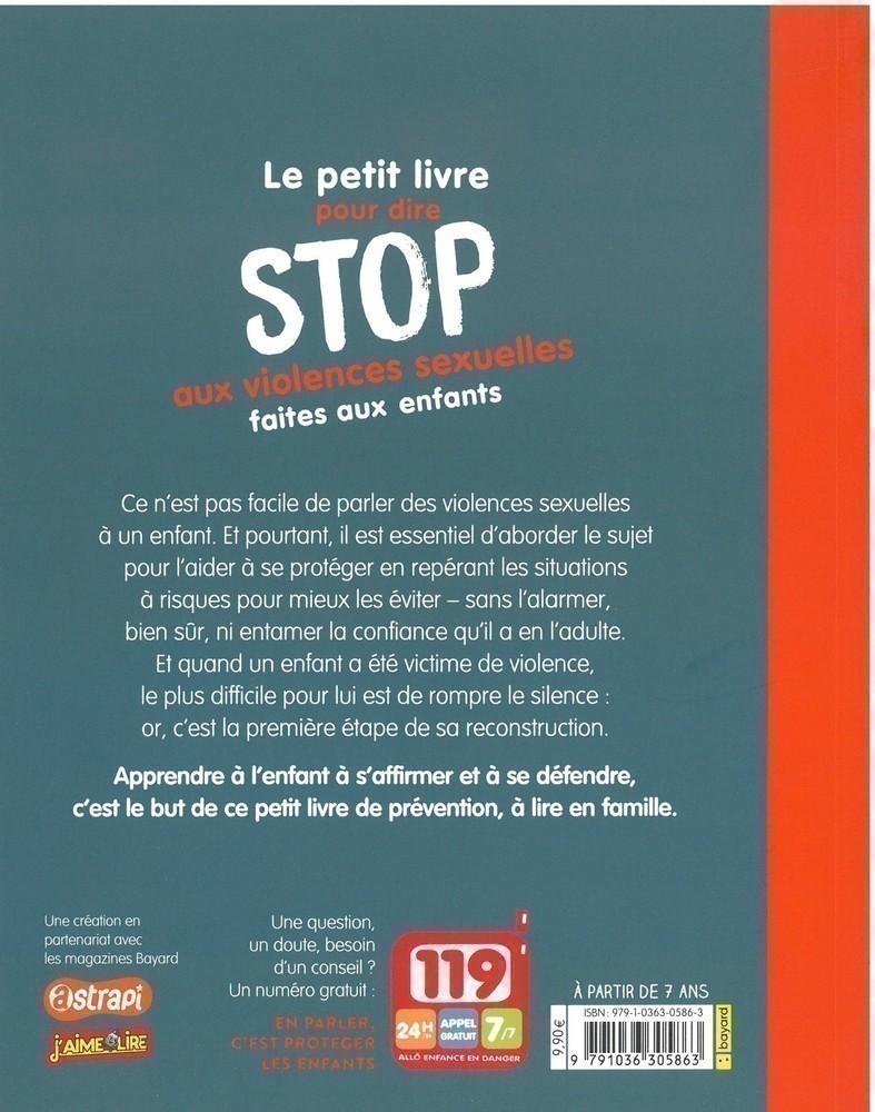 LE PETIT LIVRE POUR DIRE STOP AUX VIOLENCES SEXUELLES FAITES AUX ENFANTS
