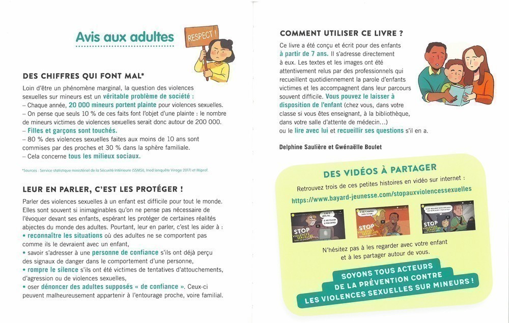 LE PETIT LIVRE POUR DIRE STOP AUX VIOLENCES SEXUELLES FAITES AUX ENFANTS