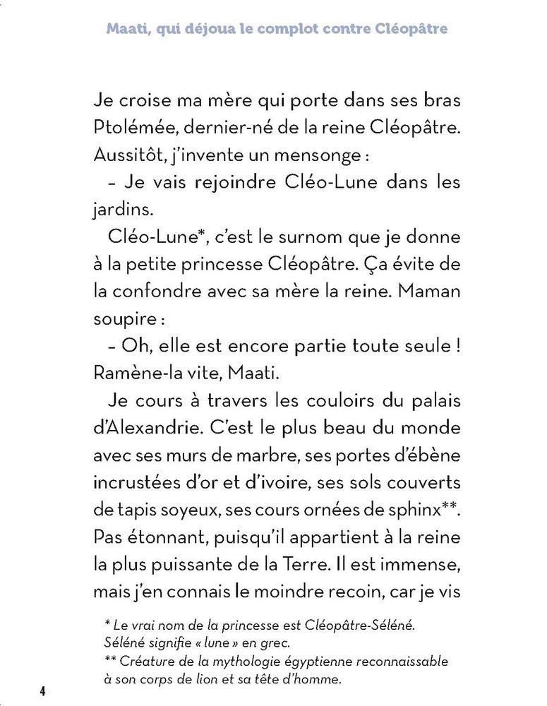 LA VERITABLE HISTOIRE DE MAATI, QUI DEJOUA LE COMPLOT CONTRE CLEOPATRE