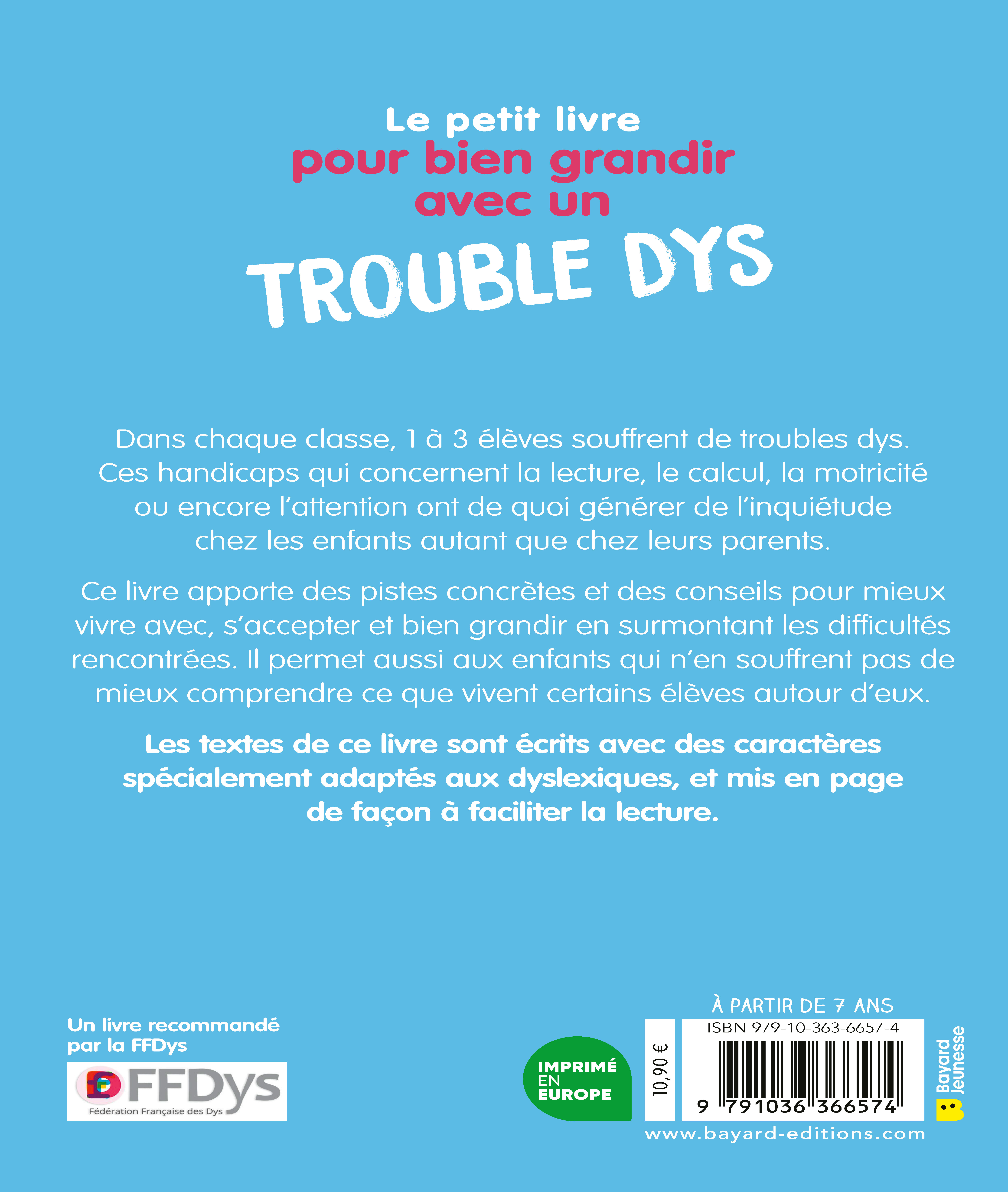 LE PETIT LIVRE POUR BIEN GRANDIR AVEC UN TROUBLE DYS