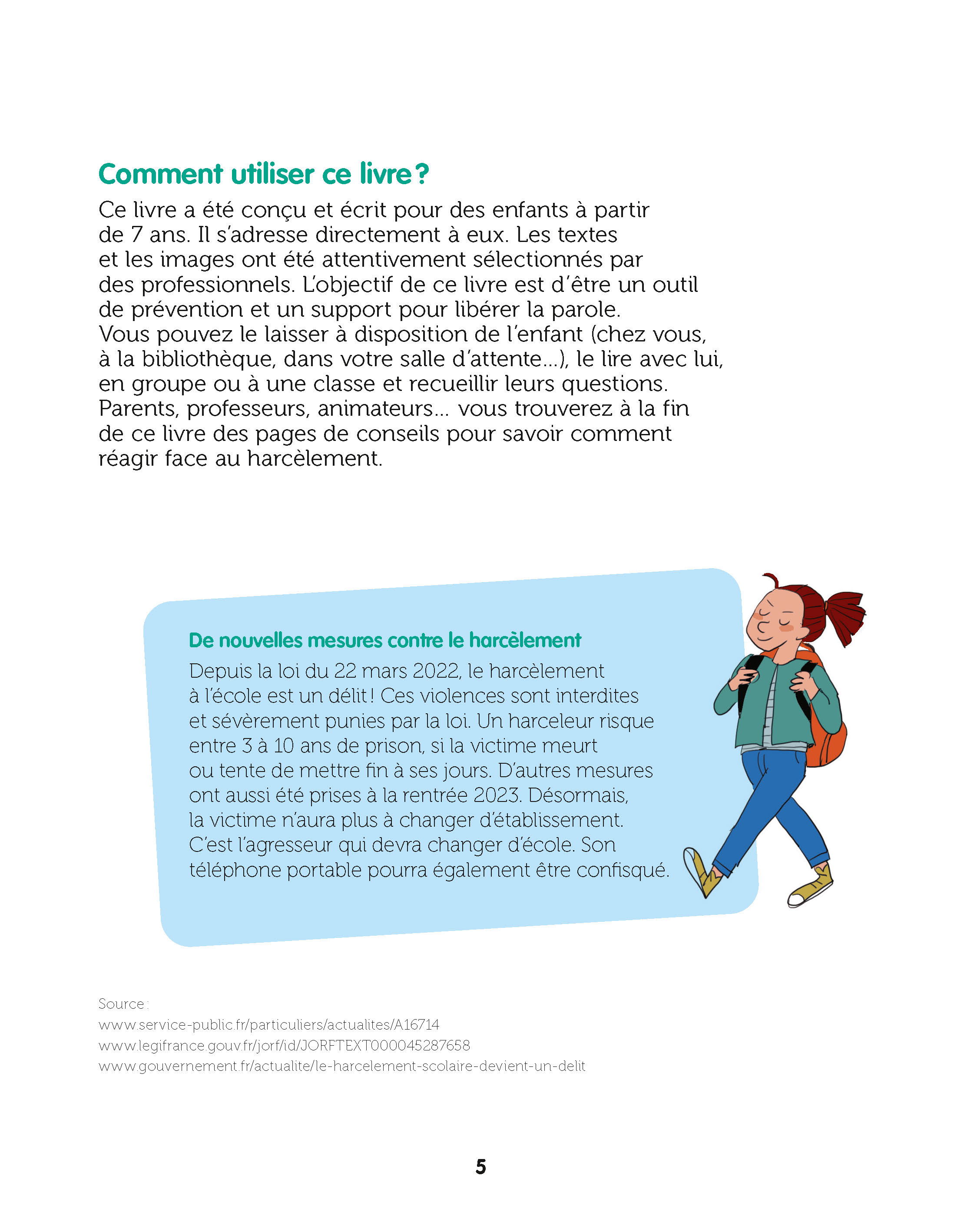 LE PETIT LIVRE POUR DIRE STOP AU HARCELEMENT A L