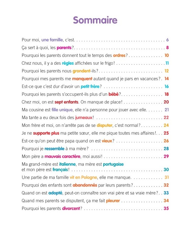 PETIT LIVRE POUR BIEN VIVRE EN FAMILLE