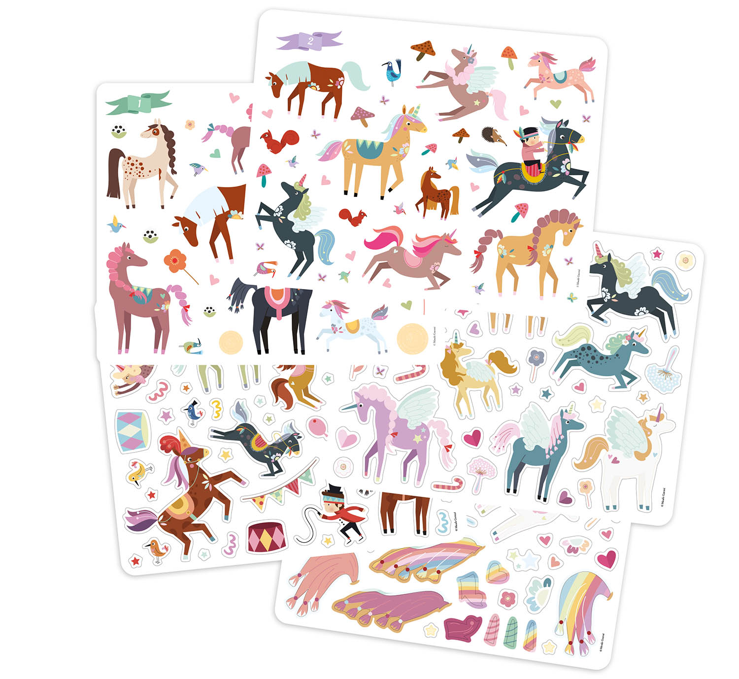 200 Autocollants Licornes Et Chevaux (Édition 2021)