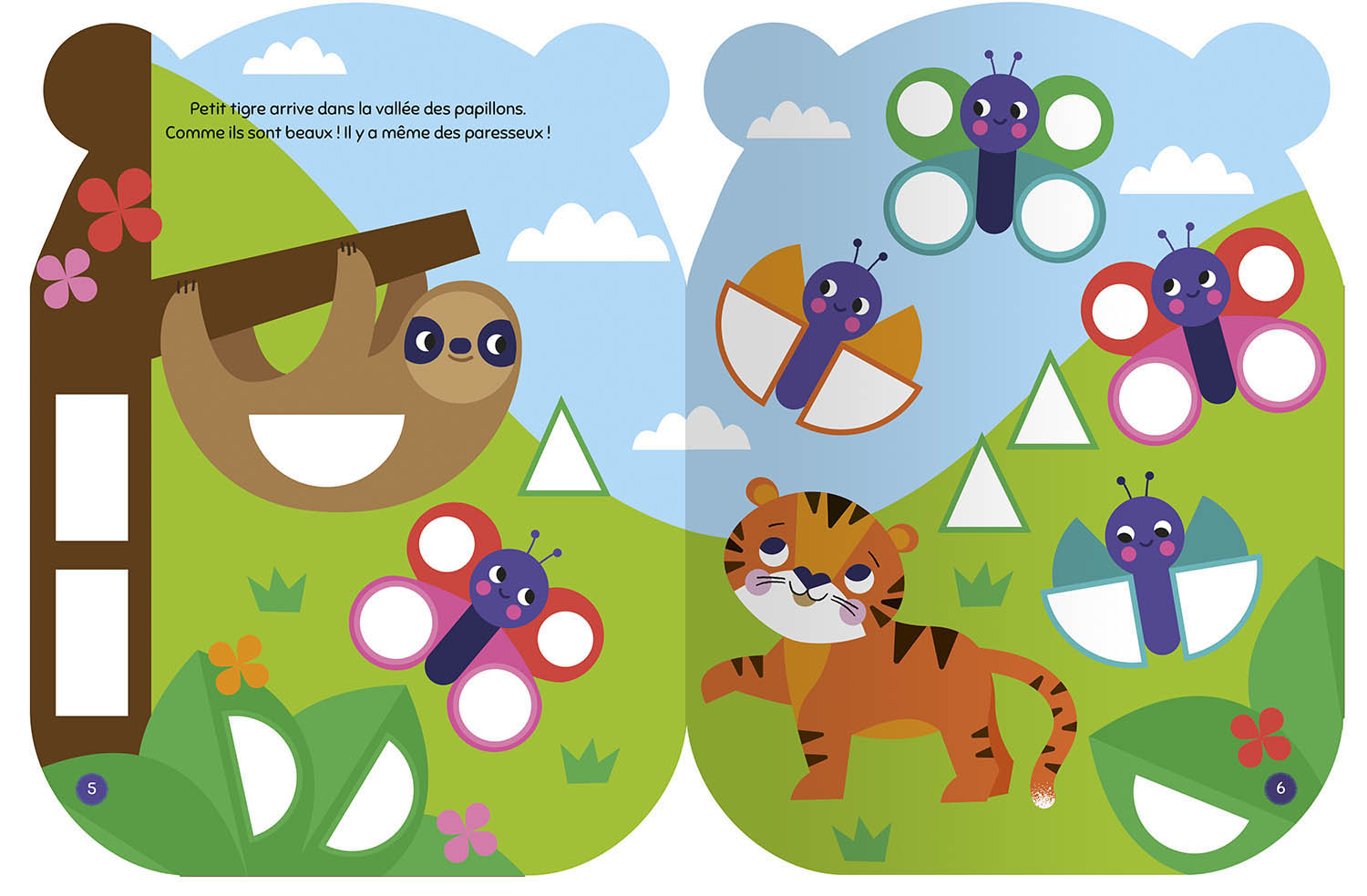 Gommettes formes - Coucou petit tigre