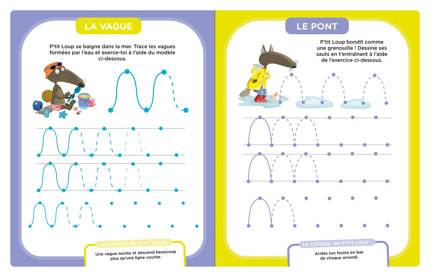 P'tit Loup Mes Activités Effaçables : Les Tracés