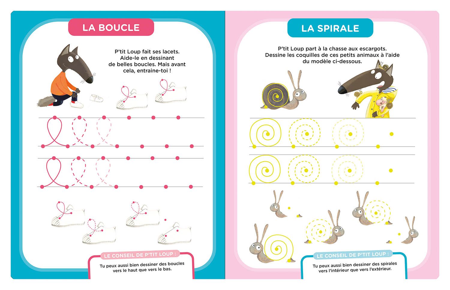 P'tit Loup Mes Activités Effaçables : Les Tracés