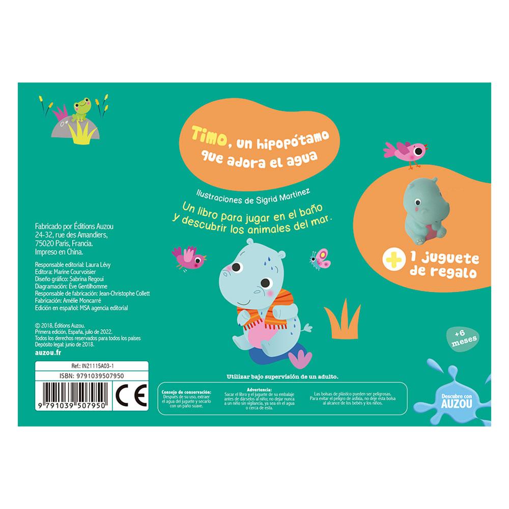 Libro De Baño: Timo, Un Hipopótamo Que Adora El Agua