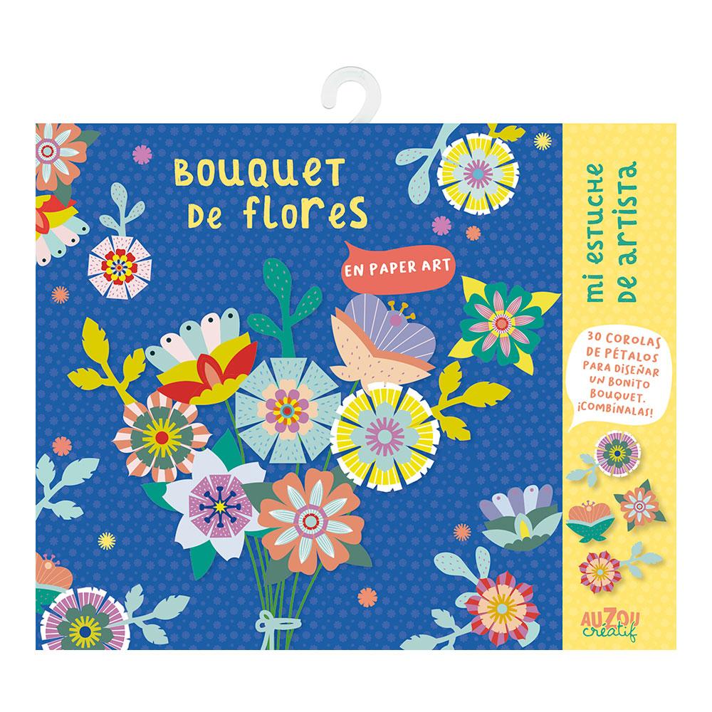 Mi Estuche De Artista. Bouquet De Flores En Paper Art. Colores Flúor