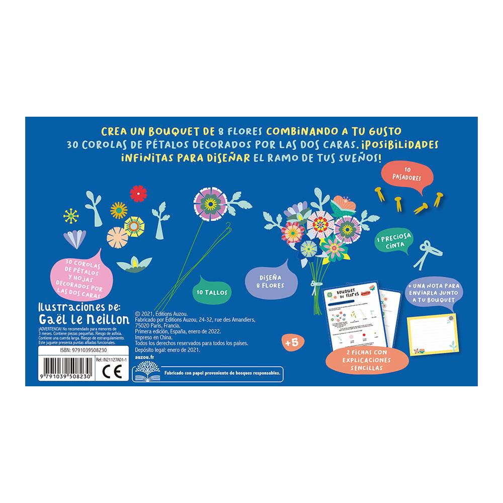 Mi Estuche De Artista. Bouquet De Flores En Paper Art. Colores Flúor