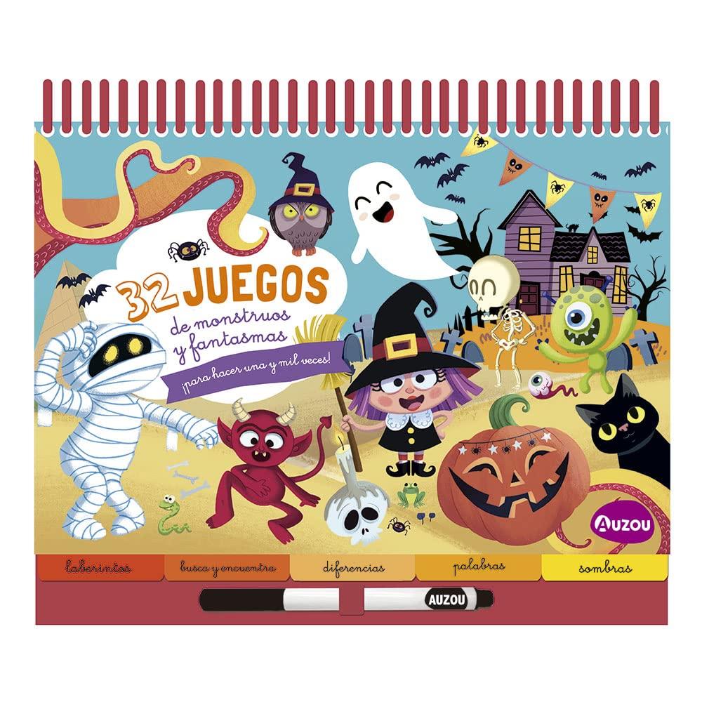 Bloc De Anillas Grande. 32 Juegos De Monstruos Y Fantasmas ¡Para Hacer Una Y Mil