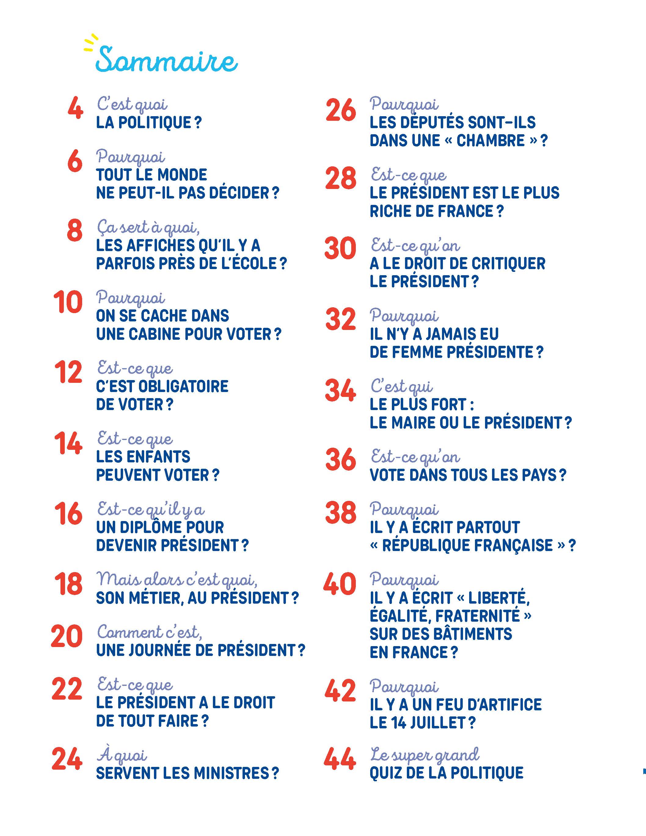 A QUOI IL SERT, LE PRESIDENT DE LA REPUBLIQUE ?