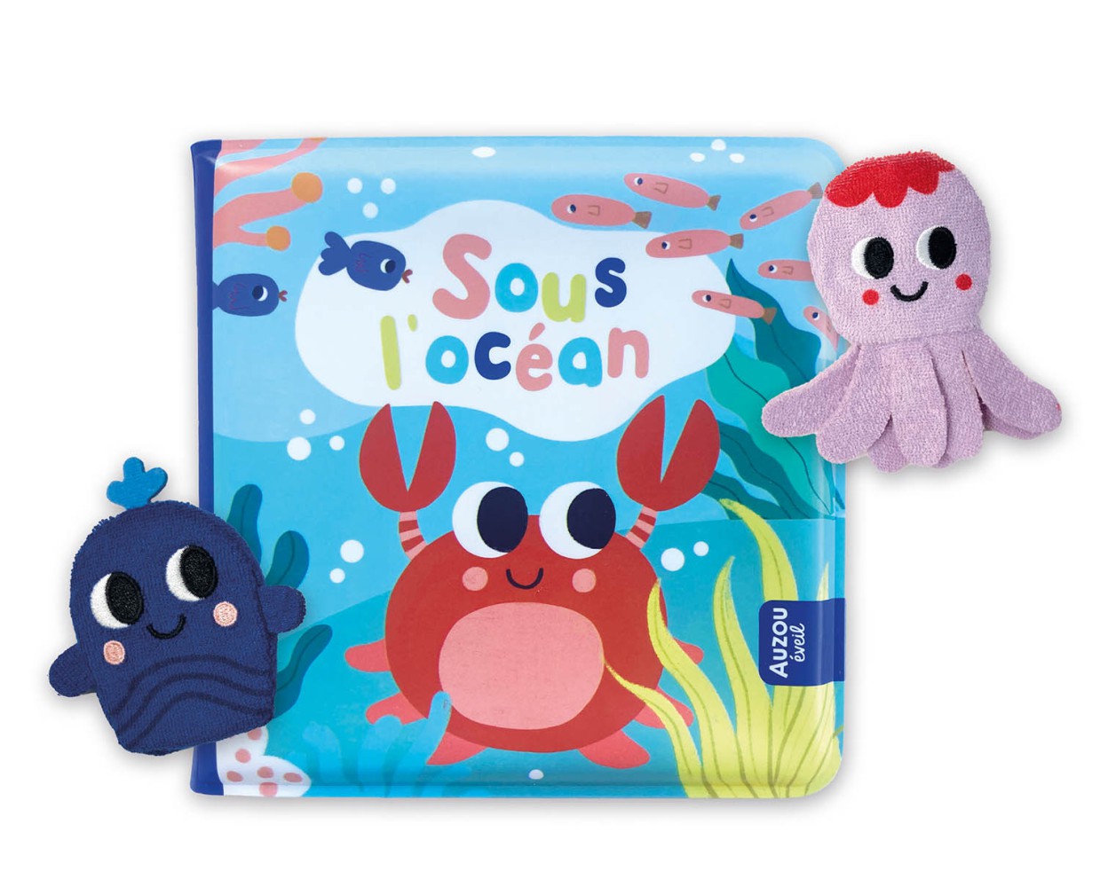 Sous L'océan - Un Livre De Bain Et 2 Marionnettes À Doigt