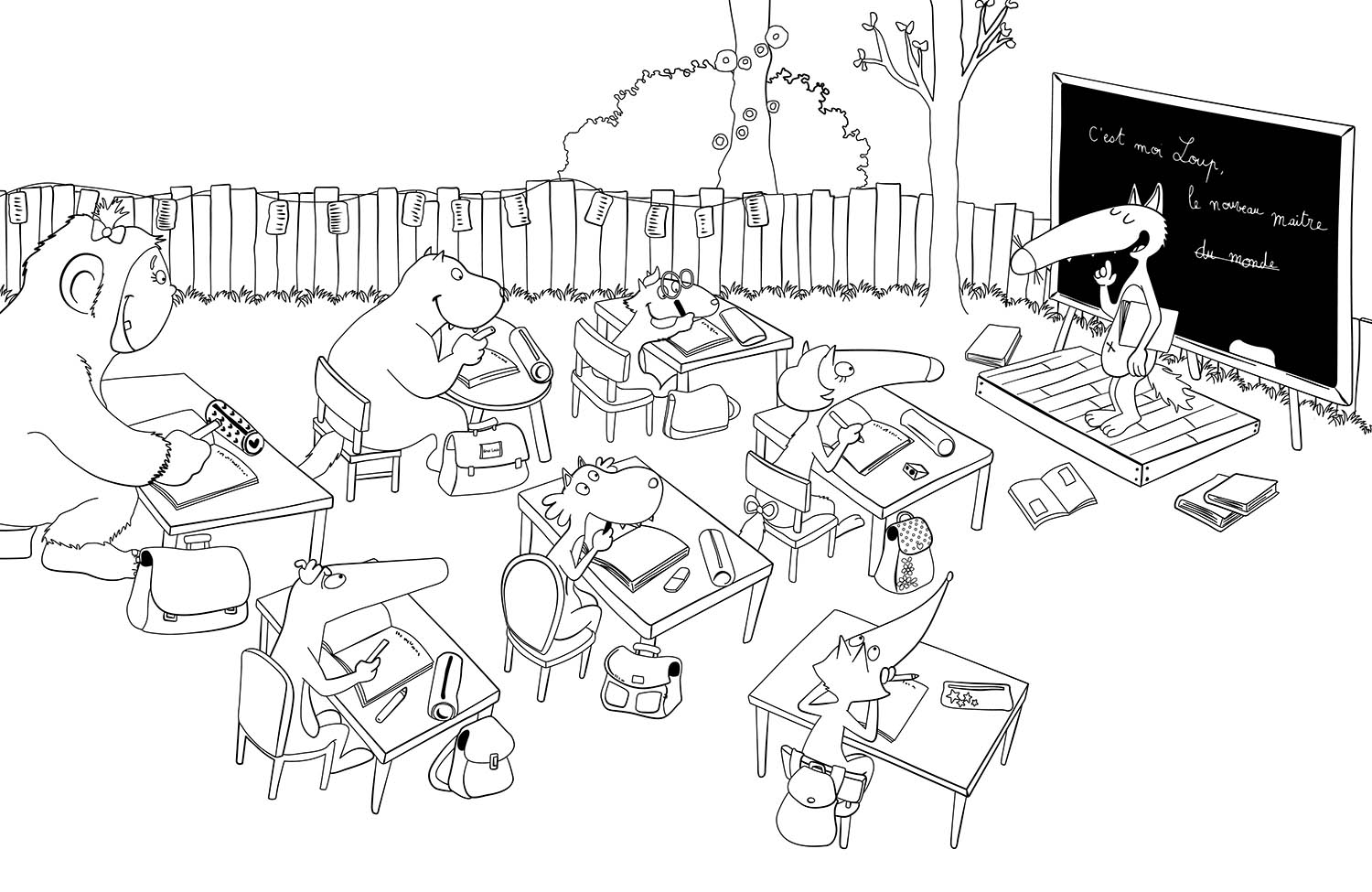 Mon Cahier De Coloriages Loup