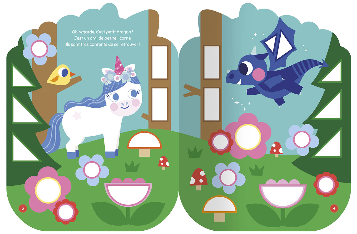 Gommettes formes - coucou petite licorne Gommettes formes - coucou petite licorne