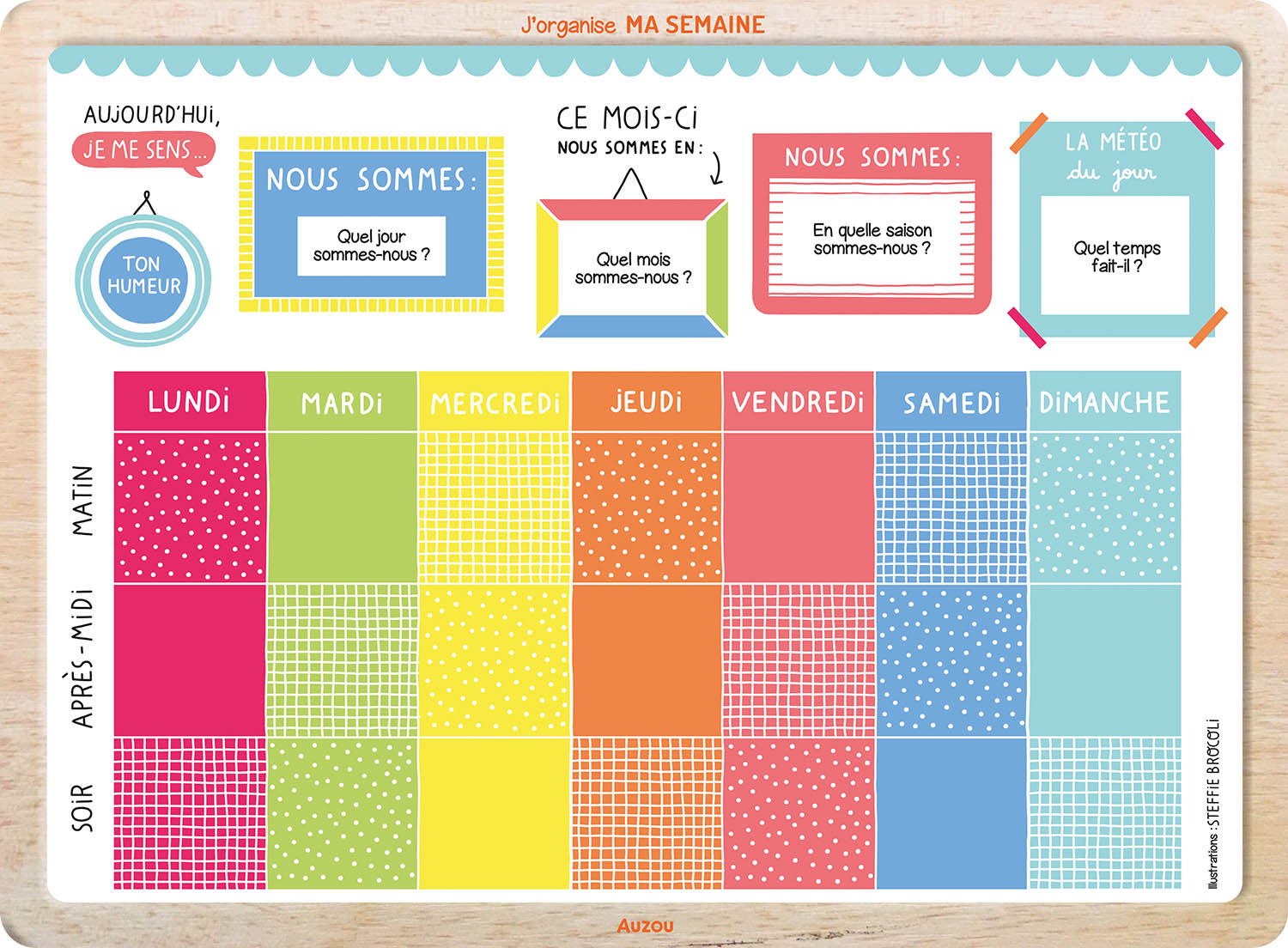Mon Tableau J'organise Ma Semaine