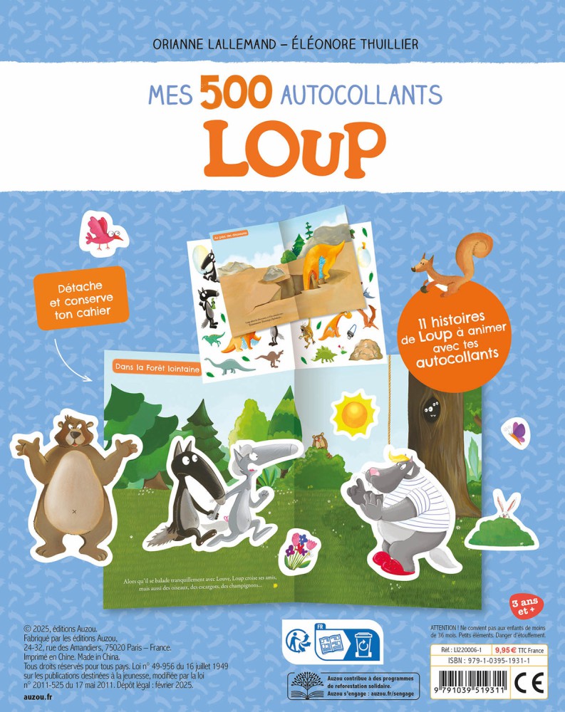 Mes 500 autocollants Loup Mes 500 autocollants Loup