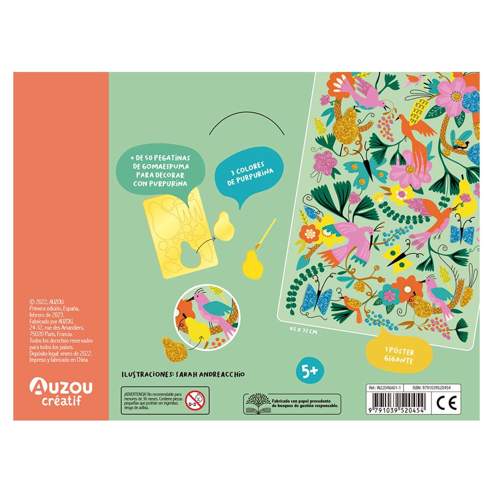 Estuche De Artista. Póster Gigante Con Purpurina