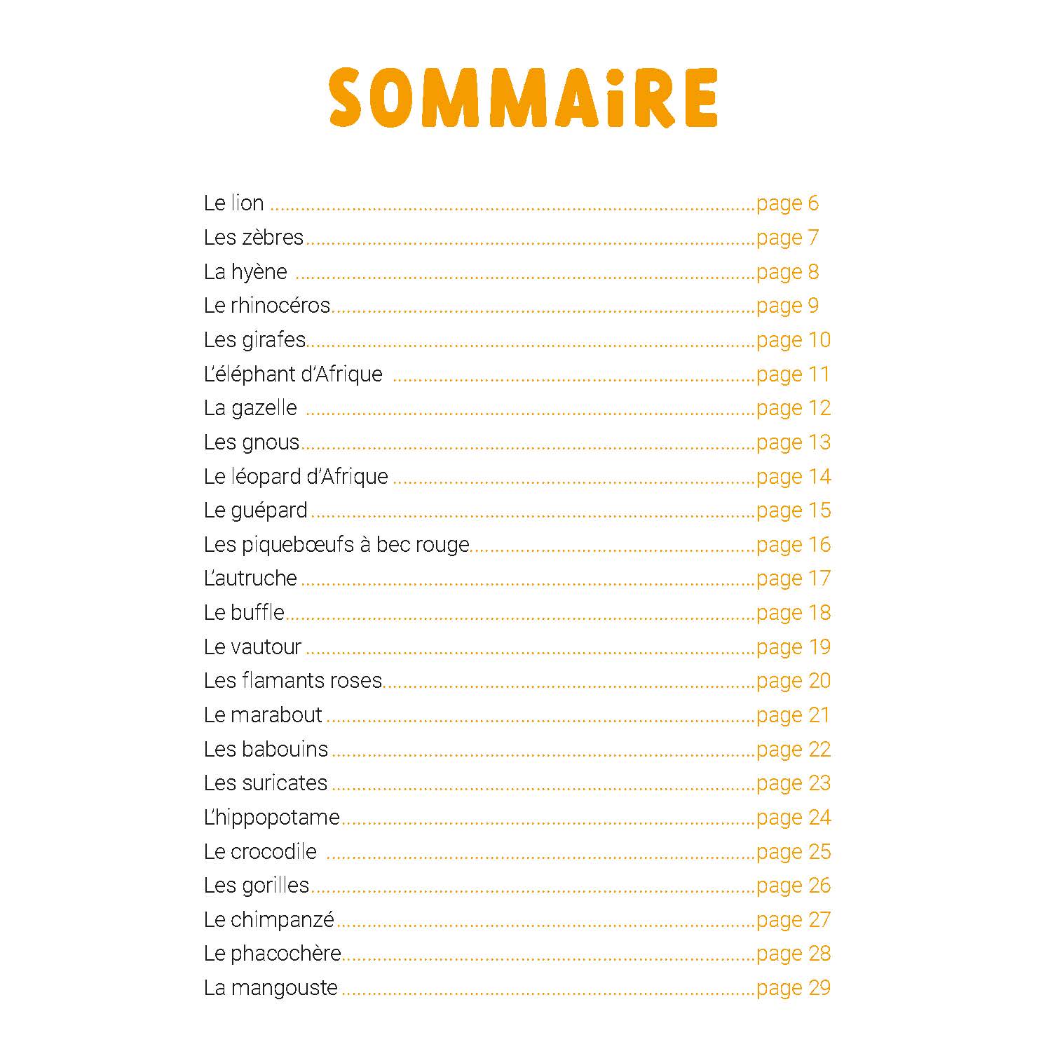 Les Animaux De La Savane