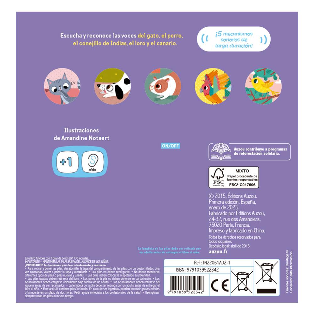 Libro De Sonidos. Animales De Compañía
